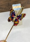 Nos Brass Butterfly Book Mark Bookmark Enamel Made In Taiwan Vintage New In Box