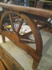 Mid Century Oak Wagon Wheel Coffee Table   ct451 
