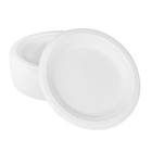 Karat Earth 7   Pfas Free Bagasse Round Plates - 1 000 Ct  Ke-bpr07-1cff
