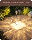 Edishine 4 Pack Low Voltage Landscape Lights 3000k Warm Rippled Glass Path
