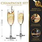Custom Engraved Champagne Flutes For Wedding - Toasting Glasses For Mr And Mrs