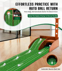 Putting Green Indoor Outdoor Mat  Golf Putting Mat With Durable Solid Wooden Bas