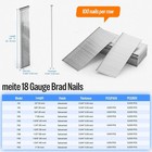 5 000 Counts Meite 18ga Brad Nails Galvanized Straight For Pneumatic Brad Nailer