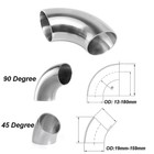 45 90 Degree 304 316 Stainless Steel Mandrel Exhaust Pipe Bend Elbow 12-180mm Od