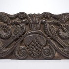 Antique Pheasant Bird Moth Fruit Architectural Salvage Carved Wood Panel 20 25 l