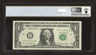 2009  1 Federal Reserve Note Atlanta Full Offset Printing Error - Pcgs 66 Ppq