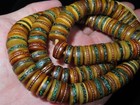 Nepal Tibet Buddhist 108 Turquoise Embedded Yak Bone Mala Prayer Beads  t16 