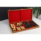 3 9  Craftsman Staunton Chess Set Inlaid Wooden Folding Chess Board - 55mm Squar