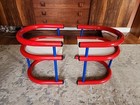 Vintage Post Modern Kid Chairs Memphis Pierre Sala Style Primary Colors Metal 
