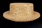 1900s Vintage Size 7 Style Straws Boater Skimmer Hat