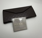 Authentic Gucci Gg Monogram Fold-over Eyeglass sunglass Case   Cleaning Cloth    