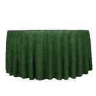 120  Green Polyester Round Tablecloth Shaggy Fringe Wedding Party Decorations