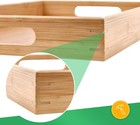 Bamboo Dinner Food Tray For Eating On The Couch