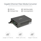 Startech Compact Gigabit Ethernet Fiber Media Converter W  Sfp Transceiver