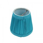 Lamp Shade Blue Fabric 4 1 16  Mini Clip On   Renovator s Supply