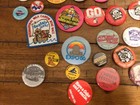 Vintage Pin Back Buttons Mixed Lot Political Beer Sea Fair Pins