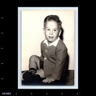Old Vintage Photo Formal Portrait Of Boy Wearing Jacket Antique Photograph
