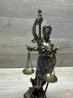 Bronze Blind Lady Of Justice Scales Law Lawyer Attorney Office Statue Sculpture