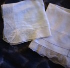 Two Antique French Lace  Bridal Hankies