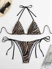 Womens Sexy Triangle Push Up Bikini Brazilian Swimwear Side String Bathing Suits