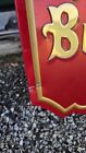 Vintage Anheuser Busch Inc  St Louis Budweiser Beer Embossed Tin Metal Sign