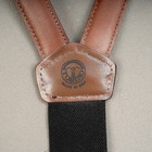 Torino Black Leather Suspenders Mens Adustable Button On Style  Made In Usa