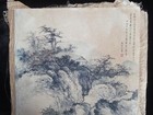 Rare Large Old Chinese Hand Painting Landscape On Paper With  wanghui  Mark