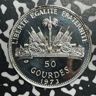 1973 Haiti 50 Gourdes Lot jm9491 Silver  Proof 