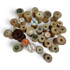 Vintage Wooden Sewing Empty Thread Spools  Various Sizes   Brands - Lot Of 30