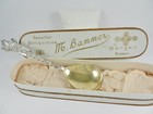 Antique Unmarked Marius Hammer Norway Dragestil Silver Gilt Serving Spoon W box