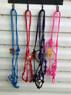 Handmade Natural Horsemanship Bitless Bridle 4 Knot Rope Halter Sidepull W Rings