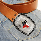 Texas State Belt Buckle Map Flag Western Cowboy Rodeo Heavy Hebillas Vaqueras