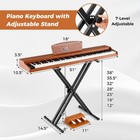 88-key Keyboard Piano Set W adjustable Stand   2 Keyboard Mode 2 Speakers