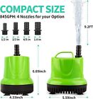 60w 845gph Submersible Water Pump Ultra Silence Aquarium Hydroponics Fountain