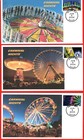 Carnival Nights   Set Of 10 Different  Amusement Park  Carosel  Ferris Wheel