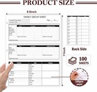 100 Sheets 3-hole Family Tree Genealogy Forms     8 5 x11   Double-sided Blank Cha