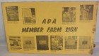 Rare Wisconsin American Dairy Association Double Sided Tin Enamled Milk Sign Nos