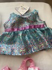 Lot Of 3 Build-a-bear Dresses Skirt Light Up Pink Purple Shinny Bab Bonus Dress