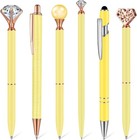 6 Pcs Ballpoint Pens Set Metal Crystal Diamond Pen For Journaling Glitter Pre   