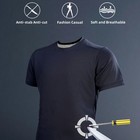 Navy Blue Cut Resistant Short Sleeve Anti-stab Flexible Protective Clothing