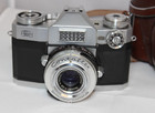 Zeiss Ikon Contaflex Super 35mm Slr Camera - Tessar 50mm F2 8 Lens W  Case-works