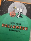 2 Hallmark Happy Halloween Cards Snoopy Peanuts Woodstock Pumpkin 6 75   x4 75   