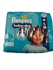 Vintage Rare Pampers Baby Dry Diapers Size 8 27 Count Overnight Protection 
