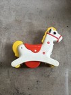 1980s Little Tikes Vintage Roll   Ride On White Horse Easy Rider Horse Rocker
