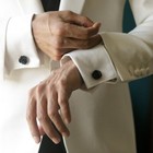 Handmade Black Rose Cufflinks Flower Grooms Best Man Gift Groomsmen Wedding