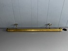 40    Long Brass Bar Rail 2 Inch Diameter Hand Rail W  Gorgeous Ends   2 Brackets