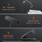 Rechargeable Led Book Light Clip On Reading Lamp 3 Modes Flexible Bed Light