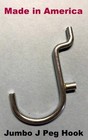  20 Pack  1  Jumbo  j  Metal Peg Garage Hanger Hooks  1 8 To 1 4 Inch Pegboard