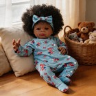 Reborn Baby Dolls African American Girl Vinyl Silicone Realistic Newborn Doll