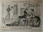 Punch Cartoon 1884 Antique Original Rare Vhtf Etch Fashion Satire Romance Premie